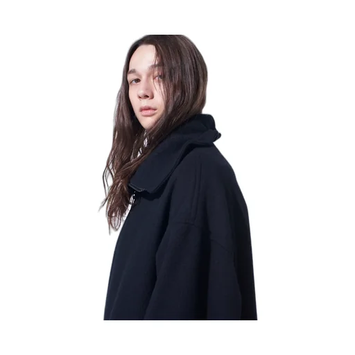 Double-Weave Melton Oversized Long Truck Top