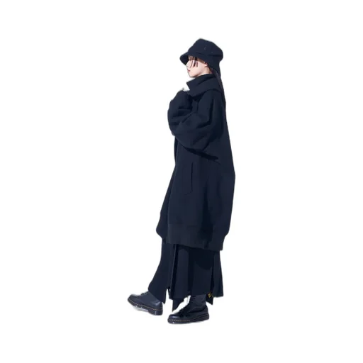 Double-Weave Melton Oversized Long Truck Top