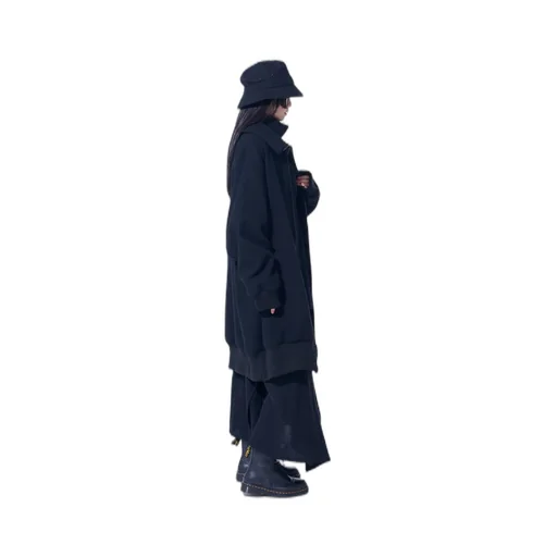 Double-Weave Melton Oversized Long Truck Top