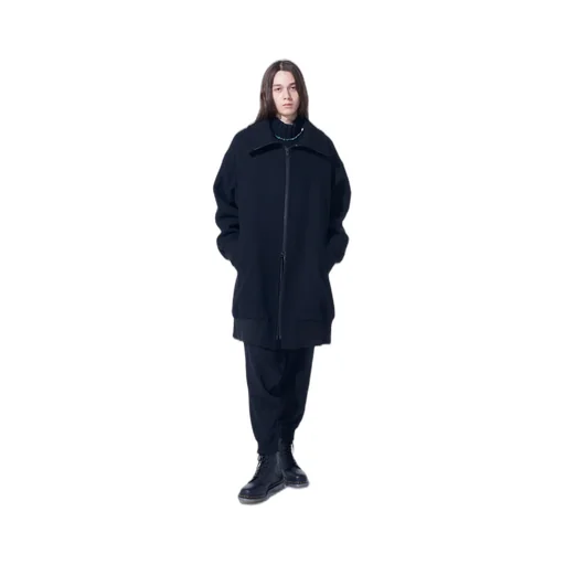 Double-Weave Melton Oversized Long Truck Top