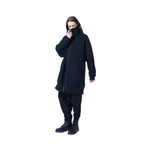 Double-Weave Melton Oversized Long Truck Top