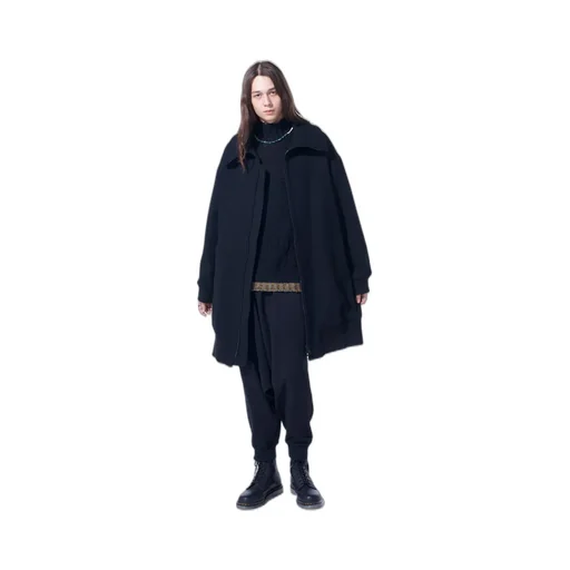 Double-Weave Melton Oversized Long Truck Top