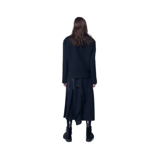 Double-Weave Melton Oversized Motorcycle Jacket