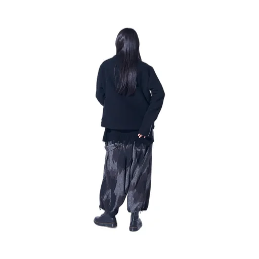 Double-Weave Melton Oversized Motorcycle Jacket