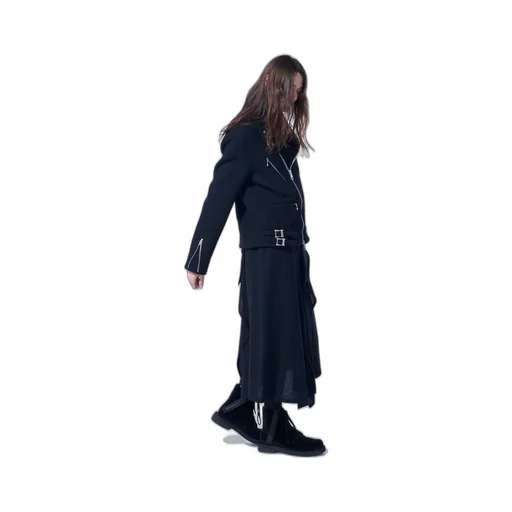 Double-Weave Melton Oversized Motorcycle Jacket