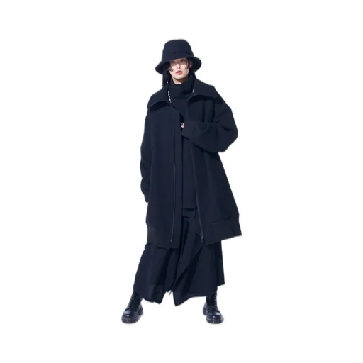 Double-Weave Melton Oversized Long Truck Top
