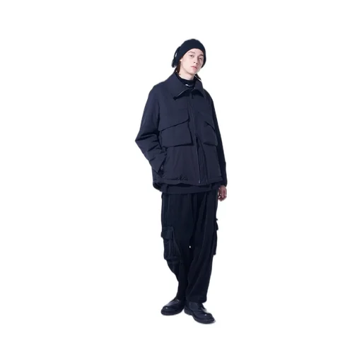 Water-Repellent Stretch Taffeta Oversized Puffer Blouson