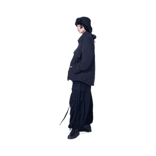 Water-Repellent Stretch Taffeta Oversized Puffer Blouson
