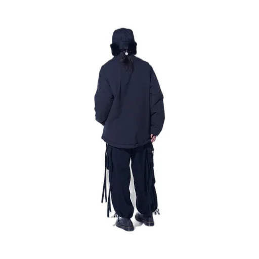 Water-Repellent Stretch Taffeta Oversized Puffer Blouson