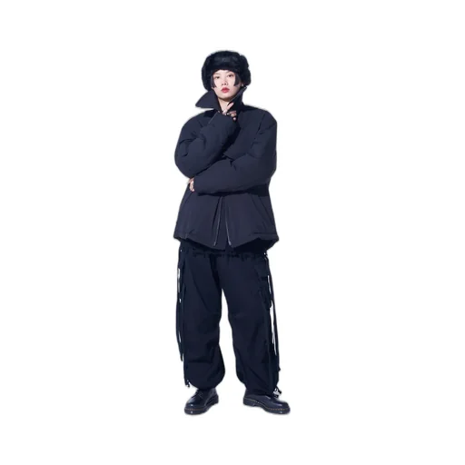 Water-Repellent Stretch Taffeta Oversized Puffer Blouson