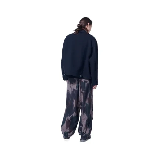 Double-Weave Melton Oversized Zipper Blouson