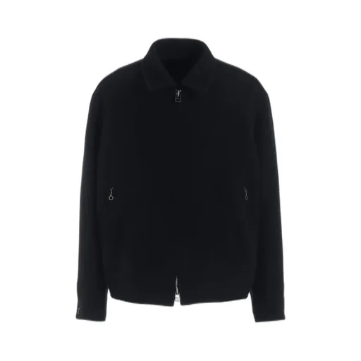 Double-Weave Melton Oversized Zipper Blouson
