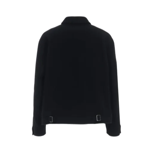Double-Weave Melton Oversized Zipper Blouson