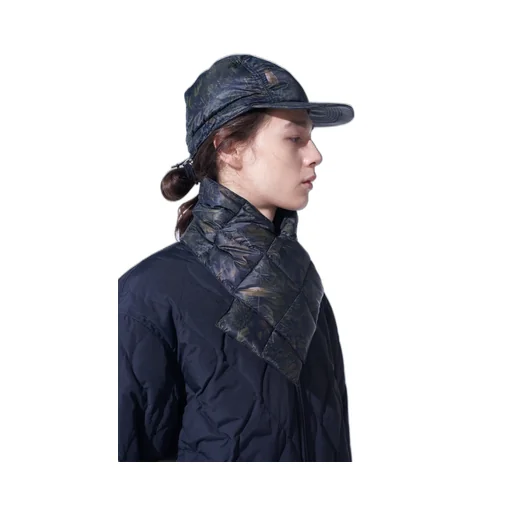 【S'yte X Taion】Dahlia Camouflage Quilted Down Reversible Scarf