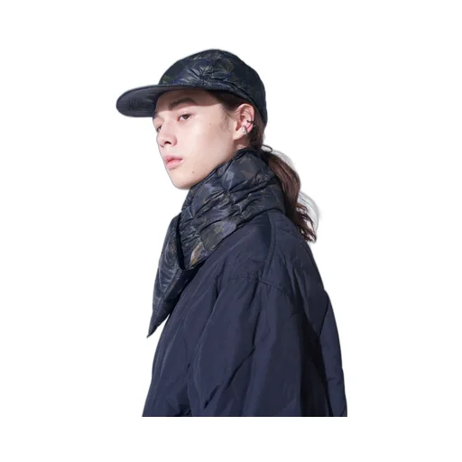 【S'yte X Taion】Dahlia Camouflage Quilted Down Reversible Scarf