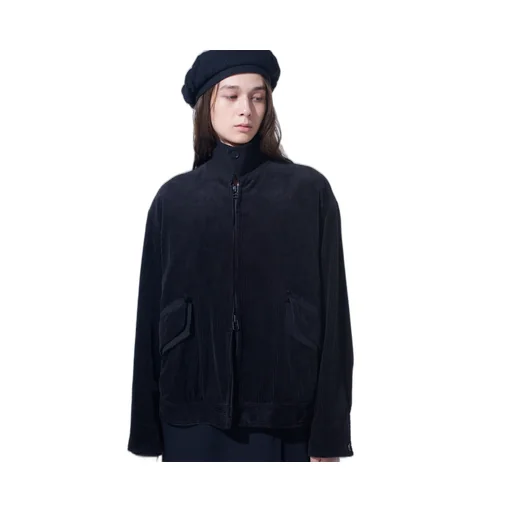 6W Soccer Corduroy Oversized Zipper Blouson