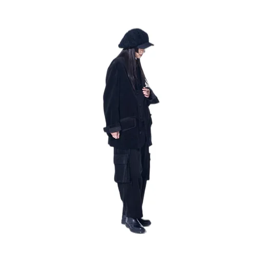 6W Soccer Corduroy Oversize Notched Lapel Jacket