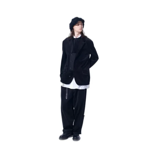 6W Soccer Corduroy Oversize Notched Lapel Jacket