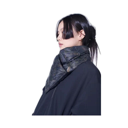 【S'yte X Taion】Dahlia Camouflage Quilted Down Reversible Scarf
