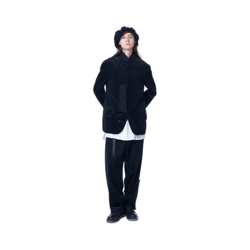 6W Soccer Corduroy Oversize Notched Lapel Jacket