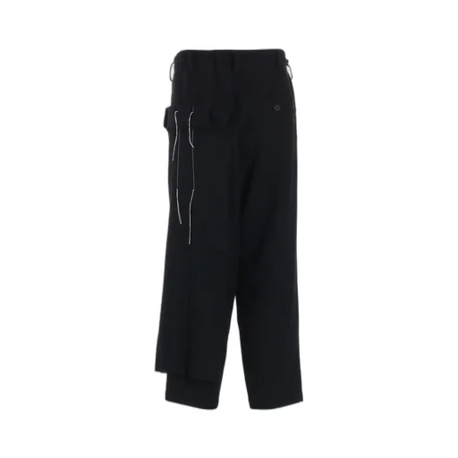 Wool Viyella Pleated Wrap Pants