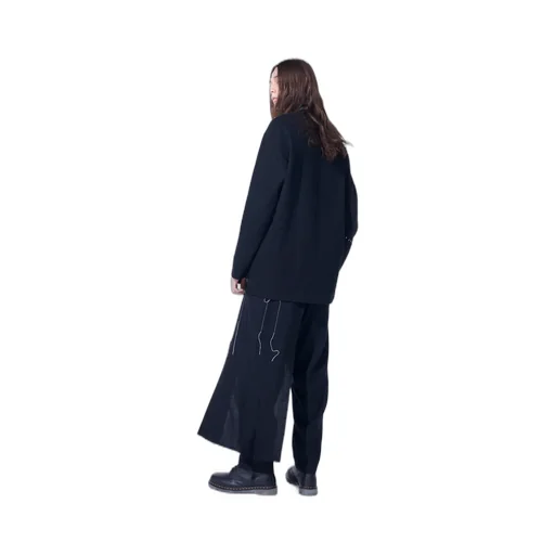 Wool Viyella Pleated Wrap Pants