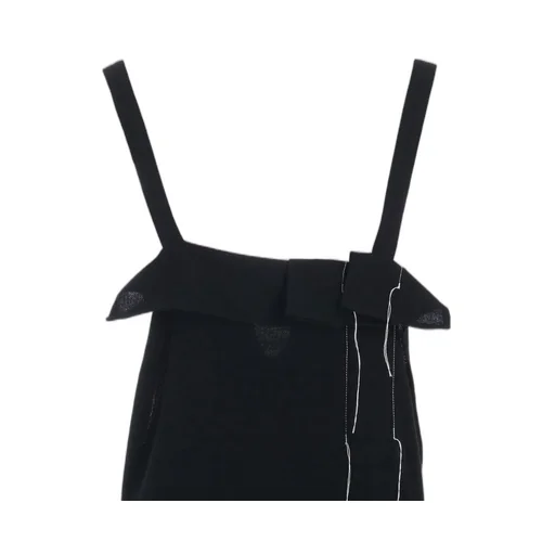 Wool Viyella Pleated Shoulder Strap Dress