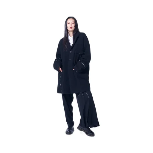 Wool Viyella Pleated Wrap Pants