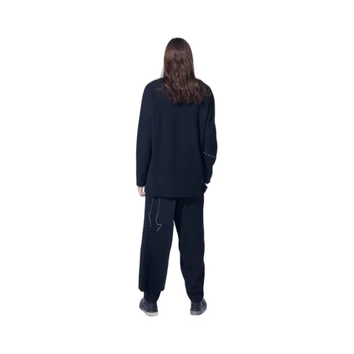 Wool Viyella Pleated Wrap Pants