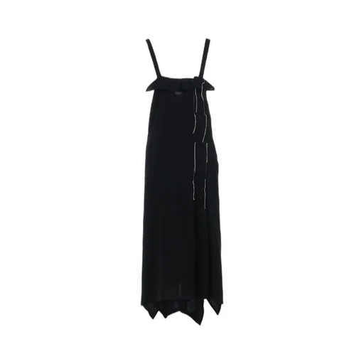Wool Viyella Pleated Shoulder Strap Dress