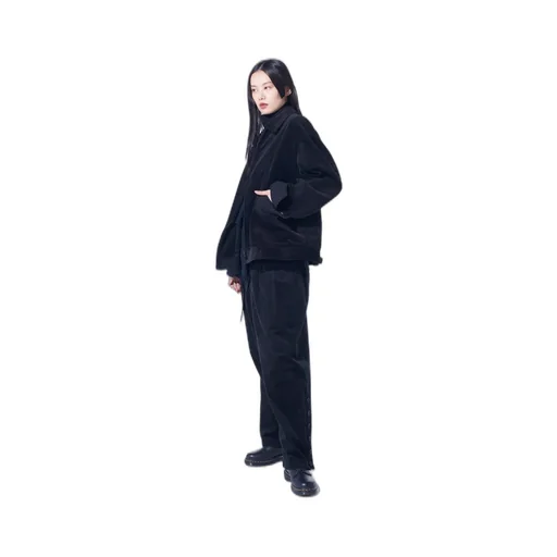 6W Soccer Corduroy Button-Slit Pants