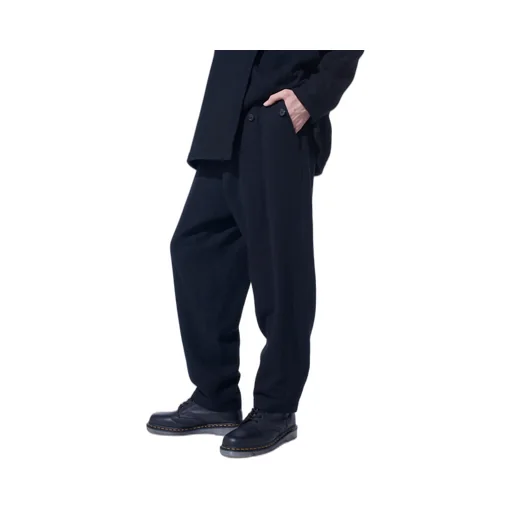 Wool Viyella Pleated Wrap Pants