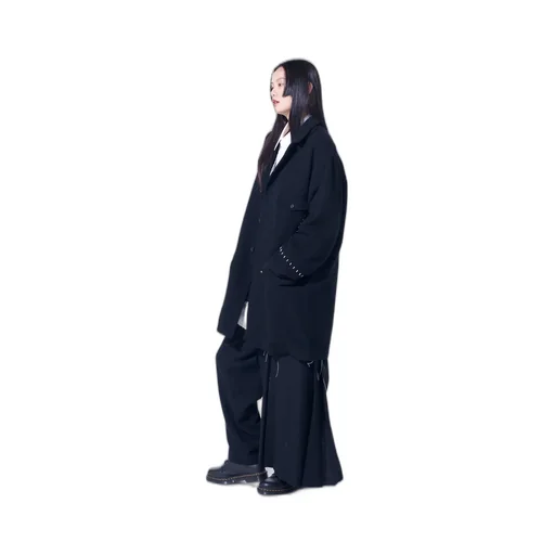 Wool Viyella Pleated Wrap Pants