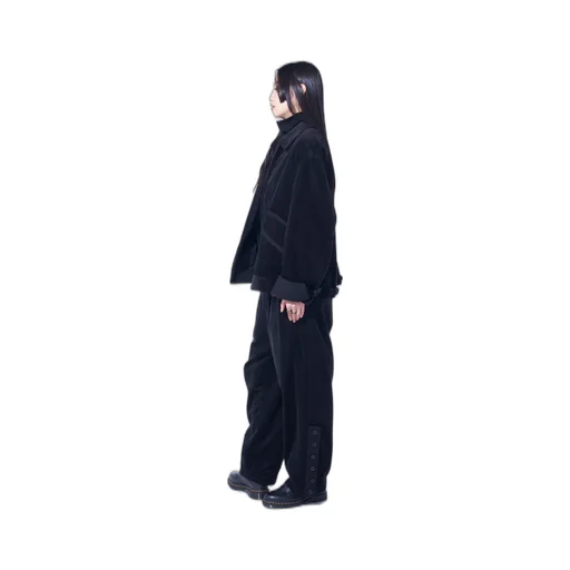 6W Soccer Corduroy Button-Slit Pants