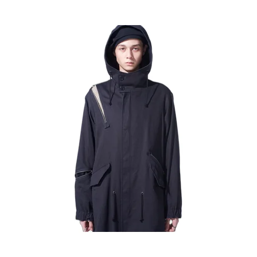 Cotton Drill Zipper Mods Coat
