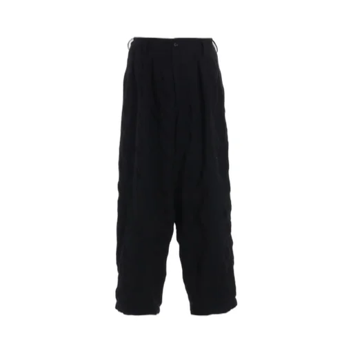 Fulling Finished Shadow Check 3-Tuck Wide Trousers