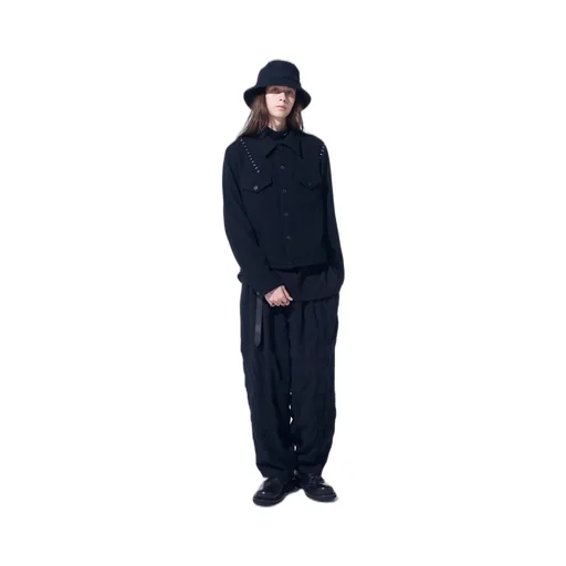 Fulling Finished Shadow Check 3-Tuck Wide Trousers