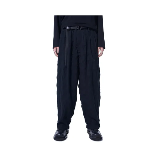 Fulling Finished Shadow Check 3-Tuck Wide Trousers