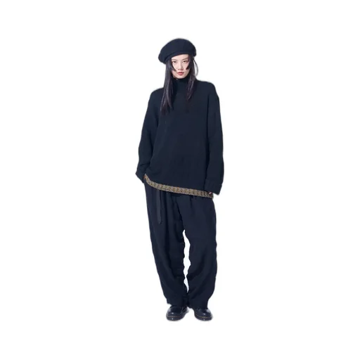 Fulling Finished Shadow Check 3-Tuck Wide Trousers