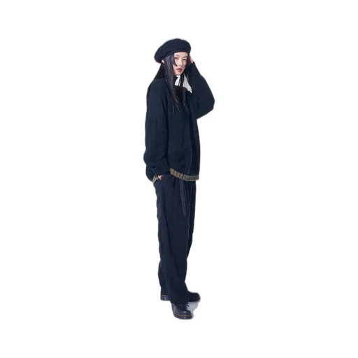 Fulling Finished Shadow Check 3-Tuck Wide Trousers