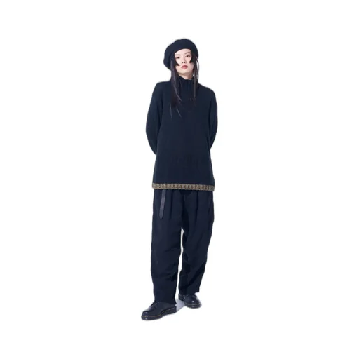 Fulling Finished Shadow Check 3-Tuck Wide Trousers
