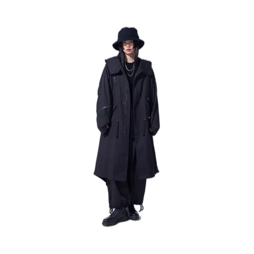 Cotton Drill Zipper Mods Coat