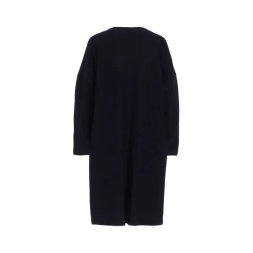 Airy Jersey Collarless Long Cardigan
