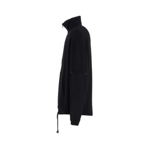 French Terry Patch Design High Neck Pullover