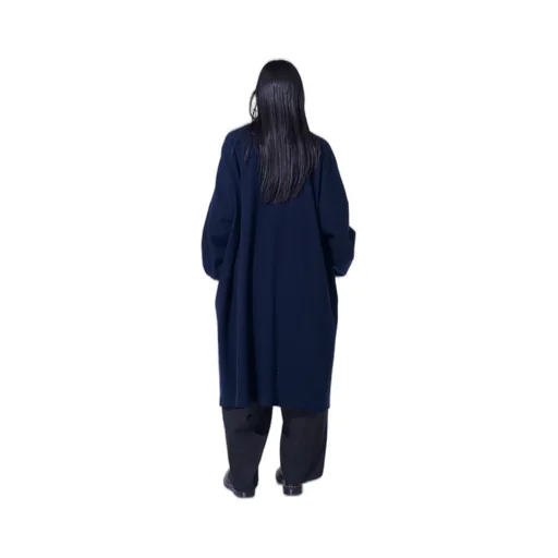 Airy Jersey Collarless Long Cardigan