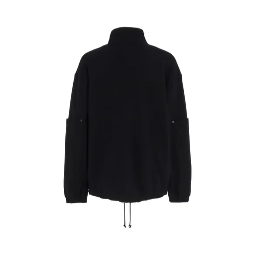 French Terry Patch Design High Neck Pullover