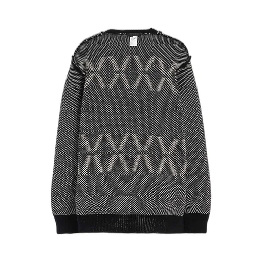Bulky Wool Birds Eye Reversible Pullover