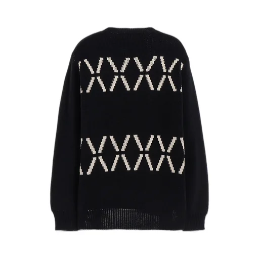 Bulky Wool Birds Eye Reversible Pullover