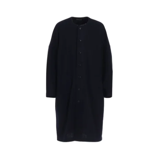 Airy Jersey Collarless Long Cardigan