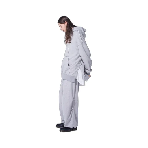 French Terry Knee Tuck Wide Pants